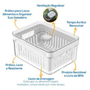 Kit 6 Organizadores 2,2 Litros de Geladeira Acrílico