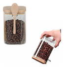 Kit 3 Potes de Vidro com Tampa de Bambu – 450ml