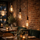Kit 3 Lâmpadas LED Filamento Vintage ST64 4W — Luz Âmbar