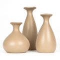 Trio de Vasos Garrafa de Cerâmica Decorativos