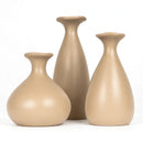 Trio de Vasos Garrafa de Cerâmica Decorativos