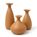 Trio de Vasos Garrafa de Cerâmica Decorativos