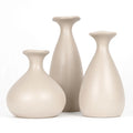 Trio de Vasos Garrafa de Cerâmica Decorativos