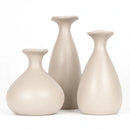 Trio de Vasos Garrafa de Cerâmica Decorativos