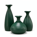Trio de Vasos Garrafa de Cerâmica Decorativos