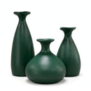 Trio de Vasos Garrafa de Cerâmica Decorativos