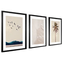 Kit de Quadros Decorativos Praia e Mar – 3 Peças