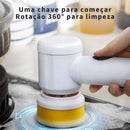 Escova Elétrica de Limpeza 5 em 1 – Prática e Sem Fio