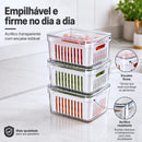 Kit 6 Organizadores 2,2 Litros de Geladeira Acrílico