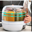 Dispenser Premium de Alimentos 6 Divisões com Base Giratória