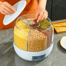 Dispenser Premium de Alimentos 6 Divisões com Base Giratória
