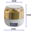 Dispenser Premium de Alimentos 6 Divisões com Base Giratória
