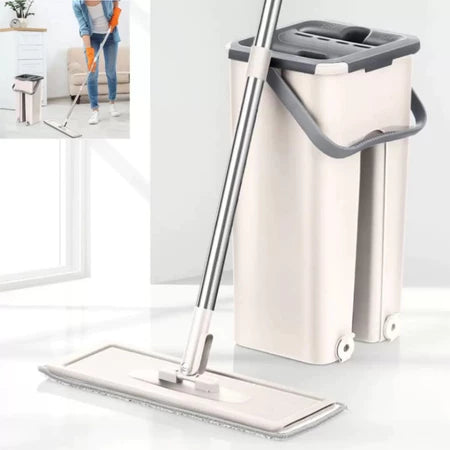 Flat Mop Premium 360° com Balde Wash & Dry
