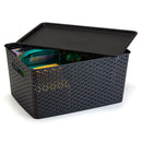 Kit 6 Cestos Organizadores Rattan com Tampa – 4L