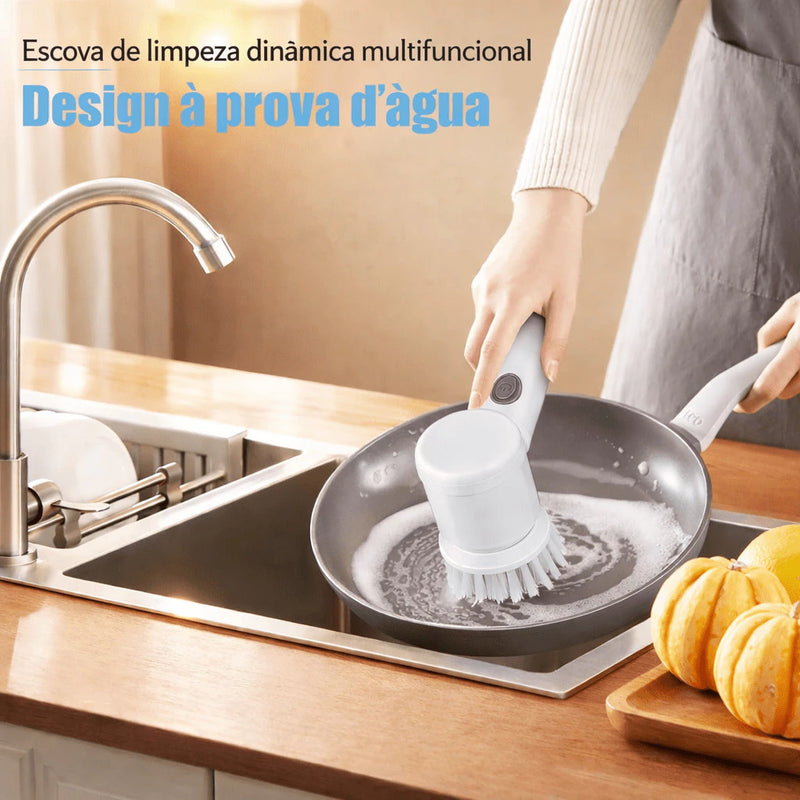 Escova Elétrica de Limpeza 5 em 1 – Prática e Sem Fio
